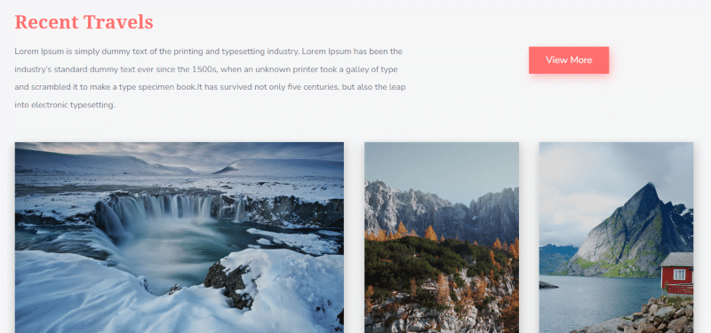 Divi Travel Blog theme page example 1