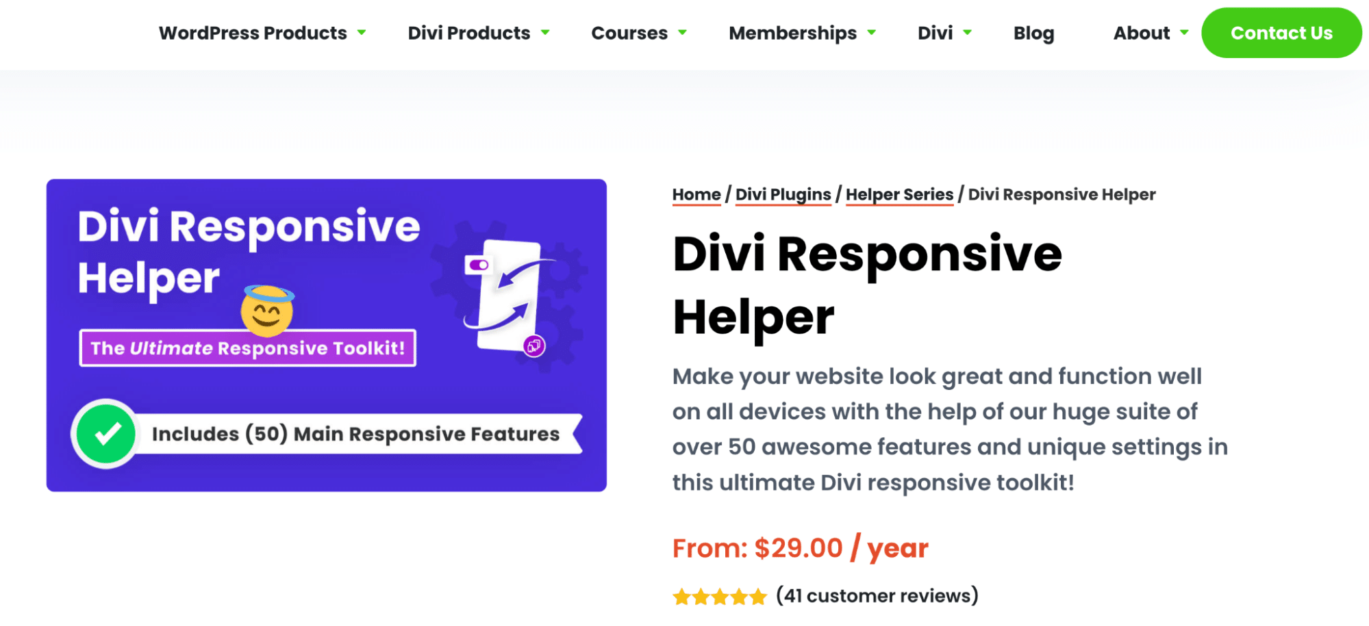 Divi Responsive Helper plugin homepage