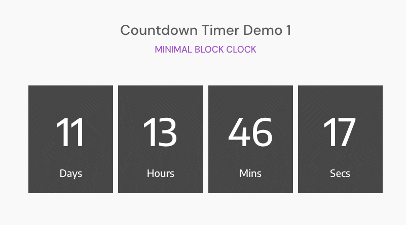 Divi Modules Pro Countdown Timer