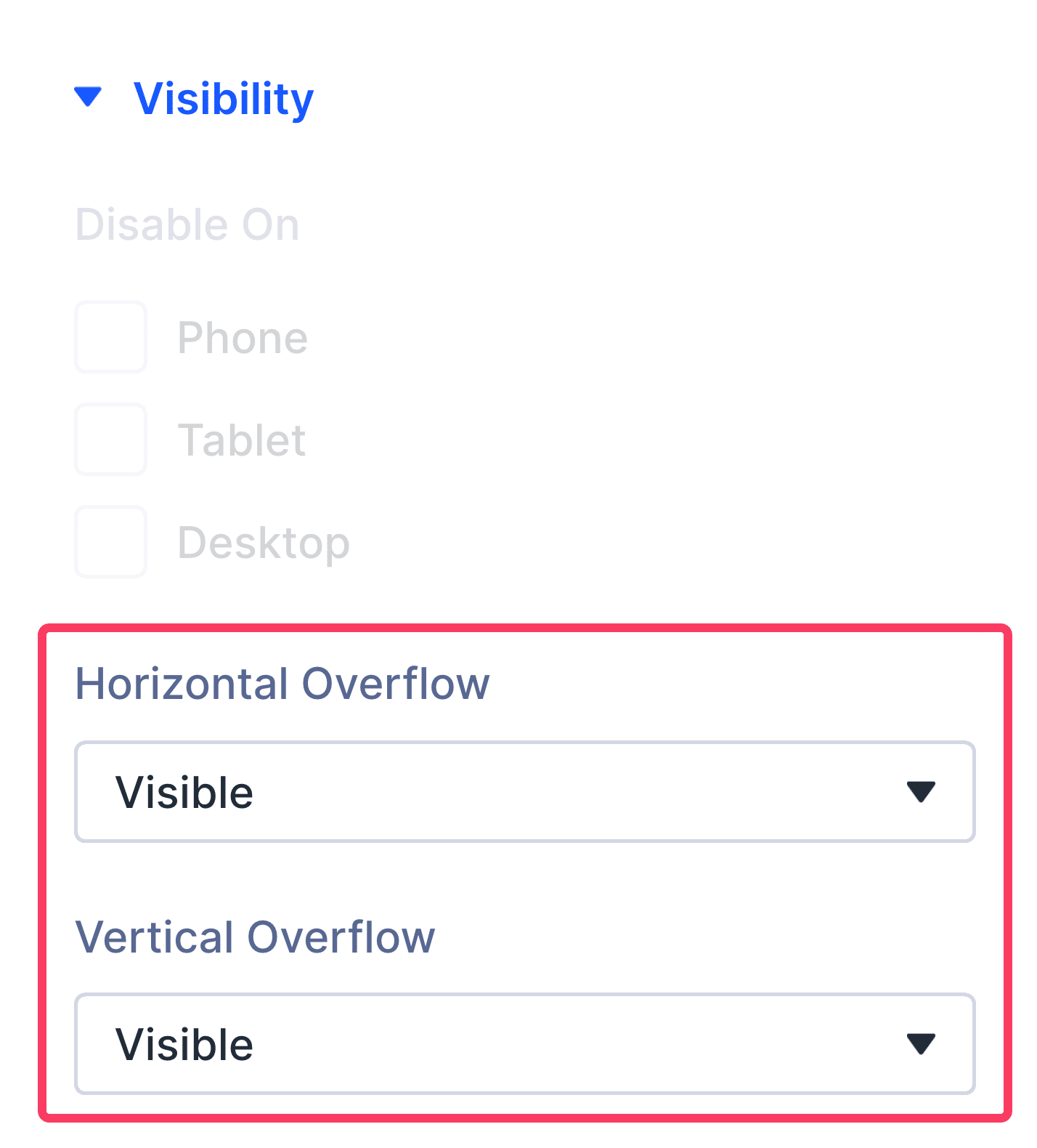 Changing overflow in Divi