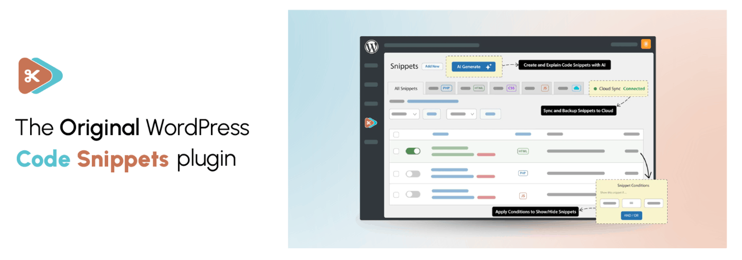 Code Snippets plugin homepage