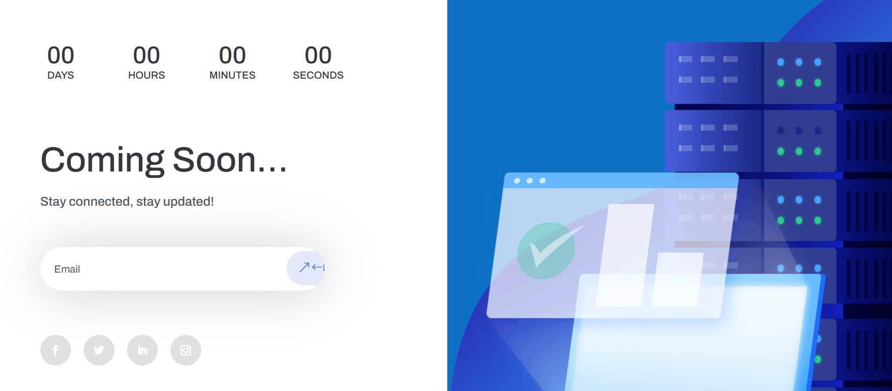 Divi Coming Soon Layout example