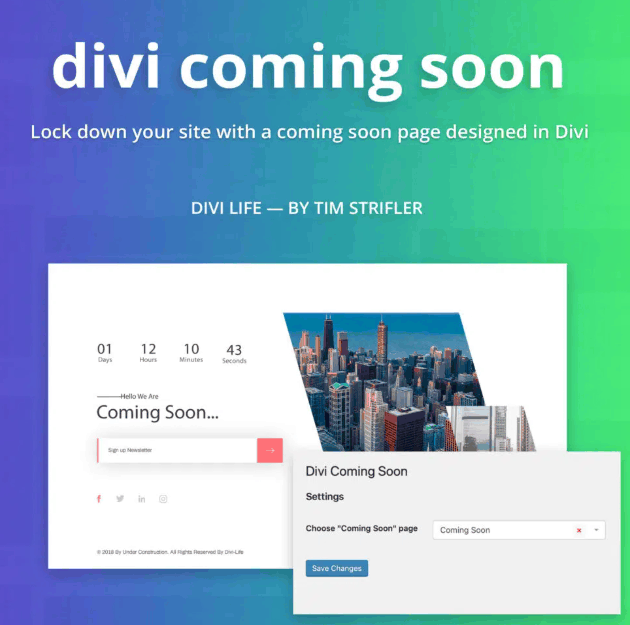 Divi Coming Soon plugin