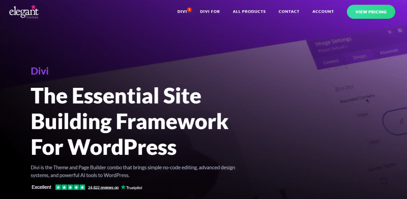 Divi homepage