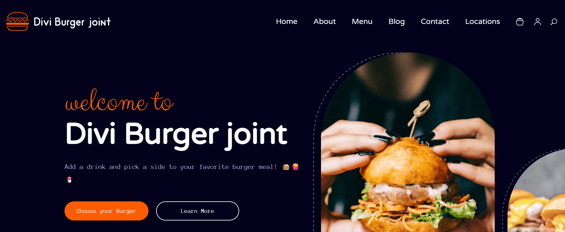 Divi Burger Joint theme