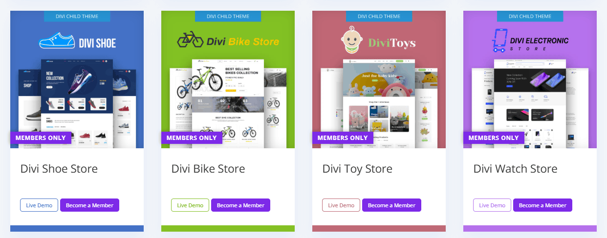 Sample Divi Life premium child themes