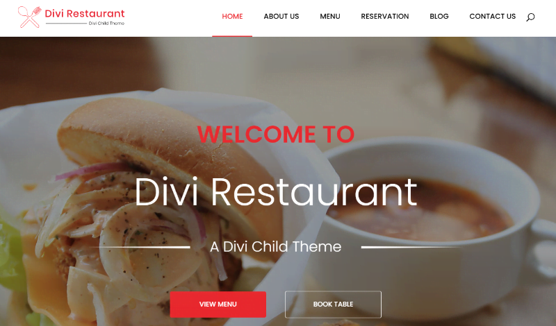 Divi Life Restaurant theme