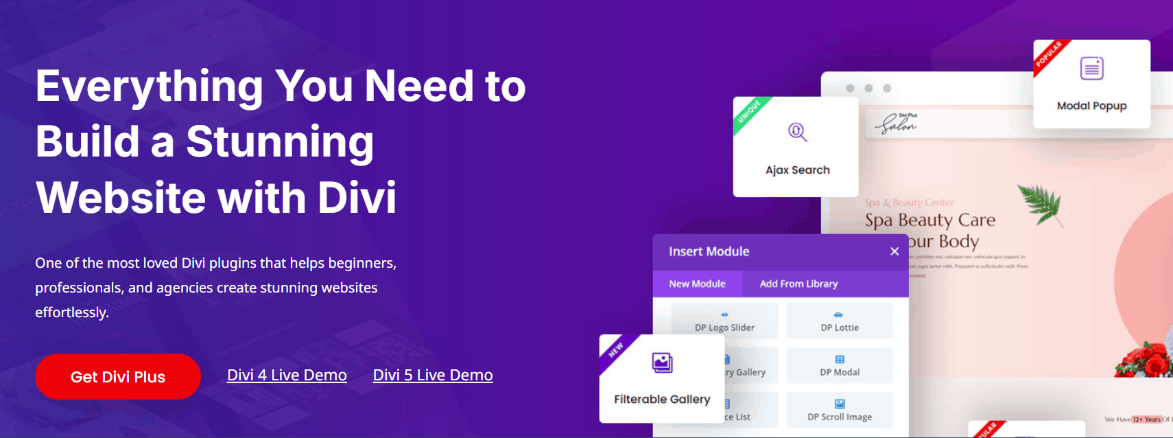 Divi Plus homepage