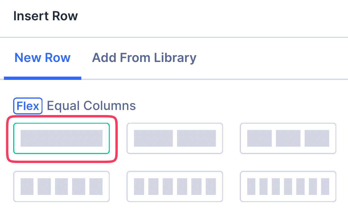 Adding a single-column flex row in Divi