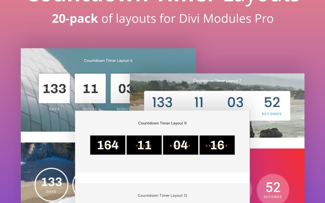 Divi Countdown Timer Module Layout Pack